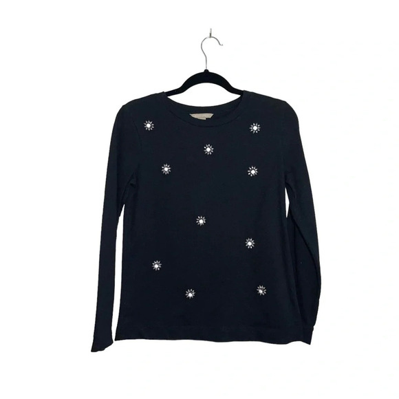 Banana Republic Sofia Bead Front Black Pullover Sweater Small Women’s - Picture 9 of 9